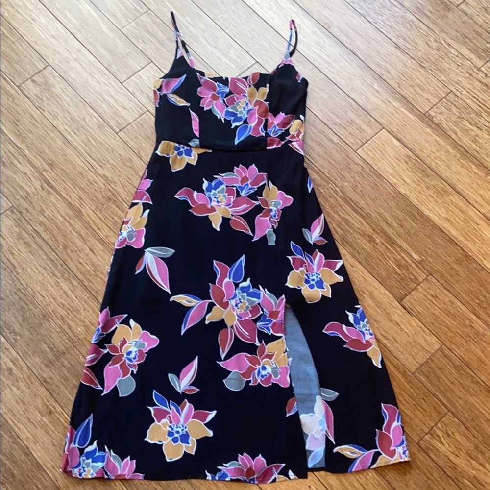 Black and Floral Dress